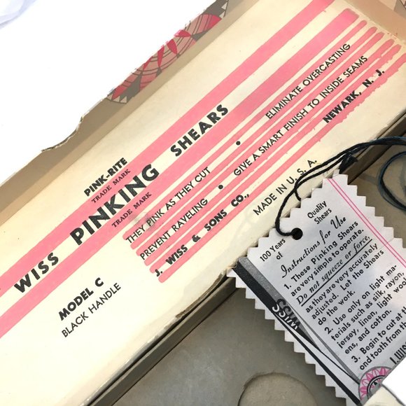 WISS Pinking Shears Scissors Model C in Original Box Vtg - Picture 5 of 14
